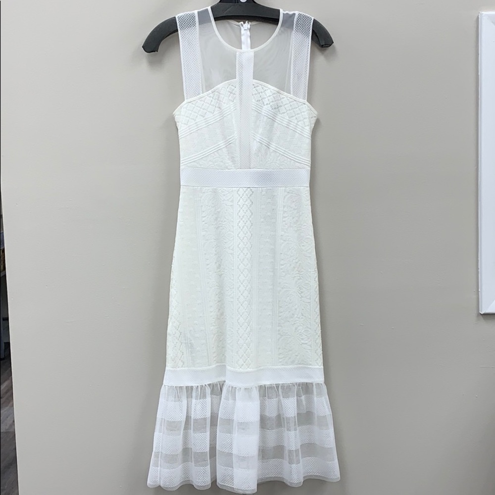 BCBG Maxazria Optic White Dress